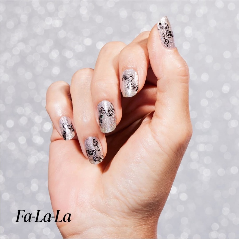 *Rare, HTF* Color Street: Fa-La La | Silver Music Metallic Glitter Sparkle - Picture 6 of 8